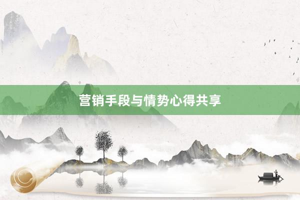 营销手段与情势心得共享